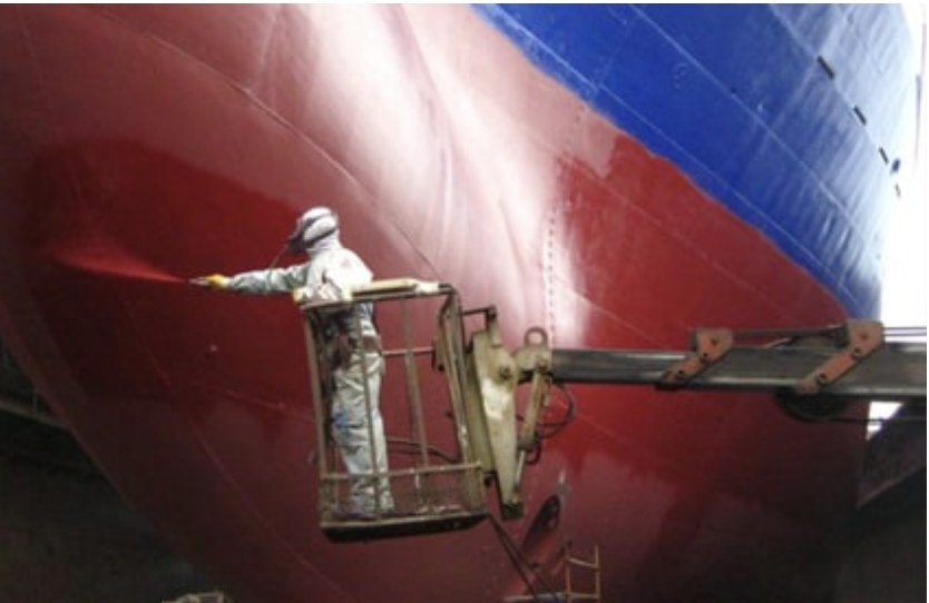 Hull and tank coating work